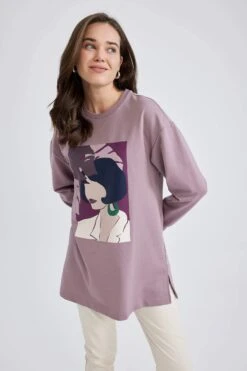 DeFacto Relax Fit Bisiklet Yaka Sweatshirt Tunik -Tunik Style Z1591AZ 23SP BR346 04 01