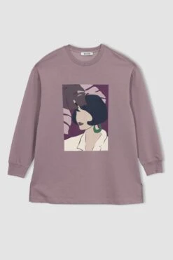DeFacto Relax Fit Bisiklet Yaka Sweatshirt Tunik -Tunik Style Z1591AZ 23SP BR346 07 01