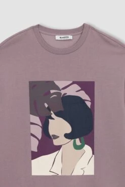 DeFacto Relax Fit Bisiklet Yaka Sweatshirt Tunik -Tunik Style Z1591AZ 23SP BR346 08 01