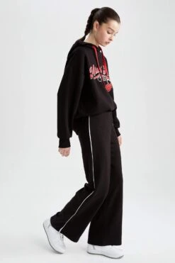 DeFactoFit NBA Miami Heat Sürdürülebilir Palazzo Eşofman Altı 15 DeFactoFit NBA Miami Heat Sürdürülebilir Palazzo Eşofman Altı -Tunik Style Z1658AZ 22AU BK81 04 03