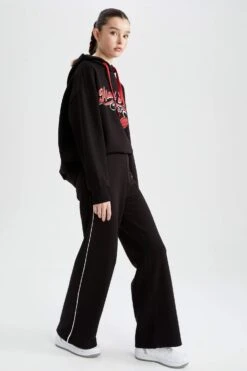 DeFactoFit NBA Miami Heat Sürdürülebilir Palazzo Eşofman Altı 16 DeFactoFit NBA Miami Heat Sürdürülebilir Palazzo Eşofman Altı -Tunik Style Z1658AZ 22AU BK81 05 03