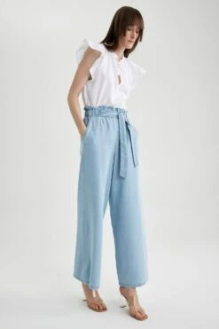 DeFacto Culotte Crop Fit Jean Pantolon -Tunik Style Z1726AZ 23SM NM39 04 01