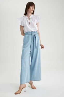 DeFacto Culotte Crop Fit Jean Pantolon -Tunik Style Z1726AZ 23SM NM39 05 01