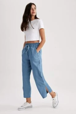 DeFacto Culotte Yırtmaçlı Culotte Jean Pantolon -Tunik Style Z1738AZ 23SM NM39 02 01