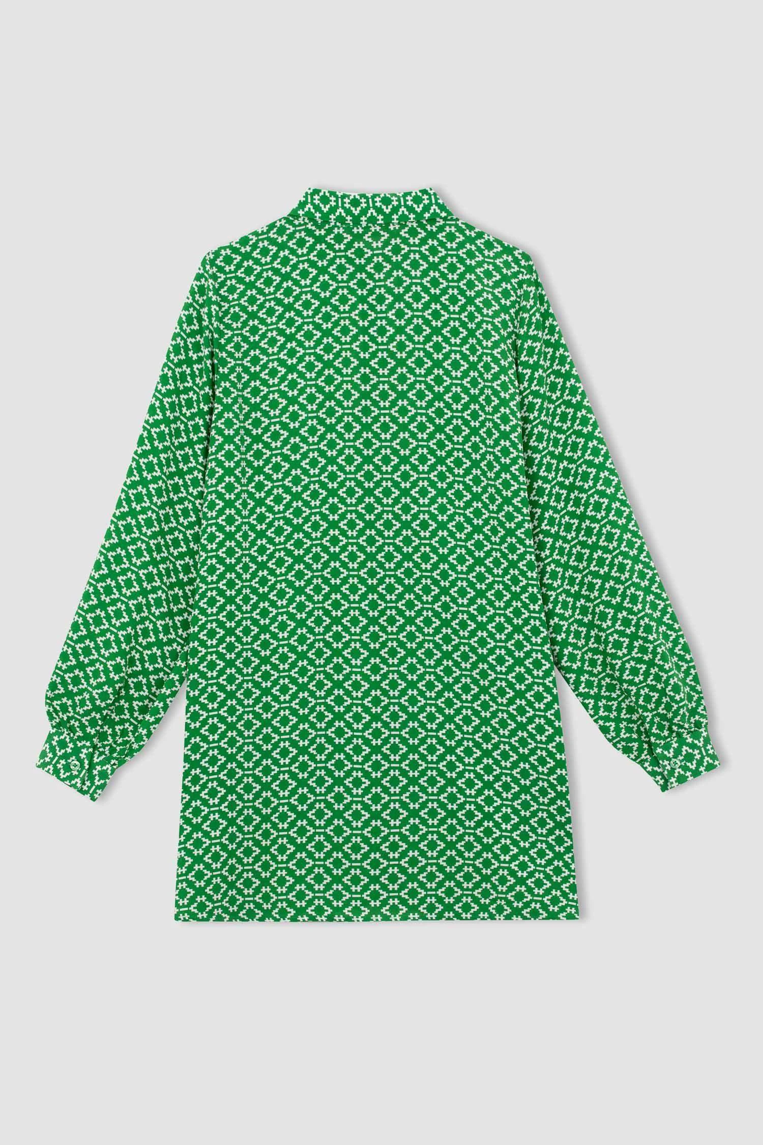 DeFacto Regular Fit Etnik Desenli Viskon Gömlek Tunik 12 DeFacto Regular Fit Etnik Desenli Viskon Gömlek Tunik – Bild 10