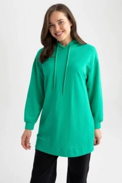 DeFacto Relax Fit Kapüşonlu Sweatshirt Tunik 14 DeFacto Relax Fit Kapüşonlu Sweatshirt Tunik -Tunik Style Z2072AZ 23SP GN227 04 01