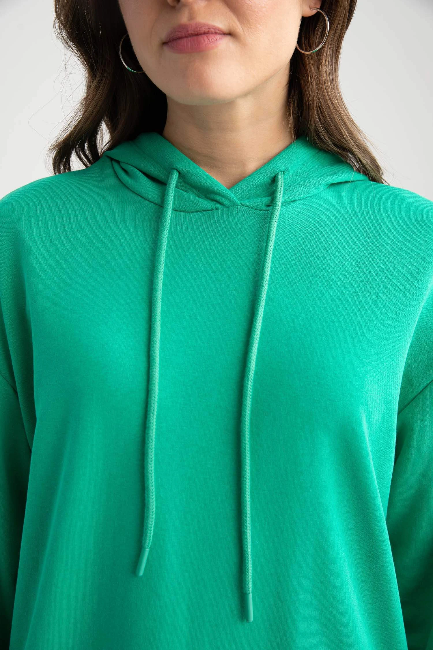 DeFacto Relax Fit Kapüşonlu Sweatshirt Tunik 7 DeFacto Relax Fit Kapüşonlu Sweatshirt Tunik – Bild 5