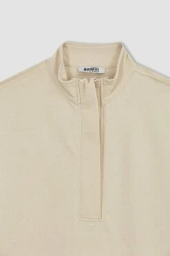 DeFacto Relax Fit Dik Yaka Yarım Fermuarlı Basic Sweatshirt Tunik -Tunik Style Z2088AZ 23SP BG360 05 01