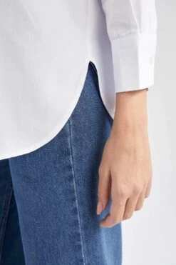 DeFacto Relax Fit Poplin Uzun Kollu Gömlek Tunik 18 DeFacto Relax Fit Poplin Uzun Kollu Gömlek Tunik -Tunik Style Z2251AZ 23SP WT34 08 02