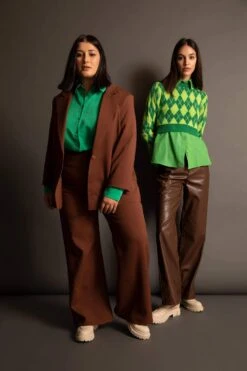 DeFacto DF Plus Büyük Beden Regular Fit Ceket Yaka Dokulu Blazer Ceket -Tunik Style Z2348AZ 22WN BN319 03 03