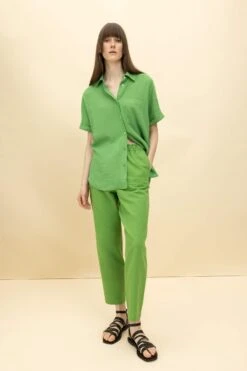 DeFacto Jogger Kısa Paça Keten Karışımlı Pantolon