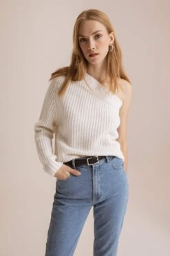 DeFacto Regular Fit Tek Omuzlu Selanik Kumaş Kazak -Tunik Style Z3245AZ 22WN ER105 04 03