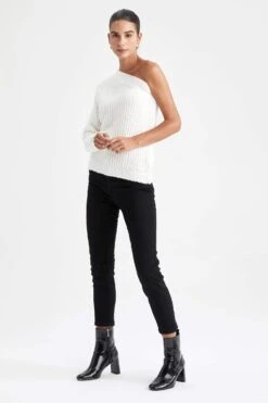 DeFacto Regular Fit Tek Omuzlu Selanik Kumaş Kazak -Tunik Style Z3245AZ 22WN ER105 06 03