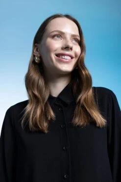 DeFacto Regular Fit Gömlek Yaka Uzun Kollu Tunik -Tunik Style Z3538AZ 23SM BK27 04 03