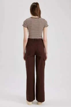 DeFacto Geniş Paça Kargo Gabardin %100 Pamuk Pantolon -Tunik Style Z4005AZ 23SP BN341 06 03