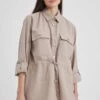 DeFacto Traditional Oversize Fit Gömlek Yaka Dokulu Uzun Kollu Tunik -Tunik Style Z5629AZ 23SP BG749 01 02