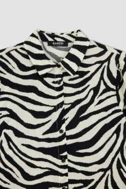 DeFacto Regular Fit Zebra Desenli Uzun Kollu Tunik -Tunik Style Z5838AZ 23SP BK27 09 01