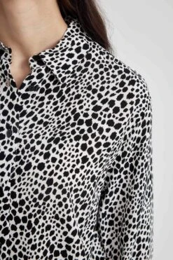 DeFacto Traditional Etnik Desenli Uzun Kollu Tunik -Tunik Style Z6188AZ 23SP BK27 05 02