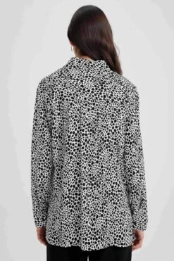 DeFacto Traditional Etnik Desenli Uzun Kollu Tunik -Tunik Style Z6188AZ 23SP BK27 07 02