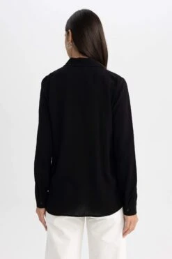 DeFacto Regular Fit Gömlek Yaka Uzun Kollu Gömlek -Tunik Style Z6472AZ 23AU BK81 05 01
