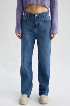 DeFacto 90's Wide Leg Uzun %100 Pamuk Pantolon