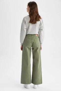 DeFacto Wide Leg Gabardin Uzun Boy %100 Pamuk Pantolon -Tunik Style Z6872AZ 22AU KH303 07 01