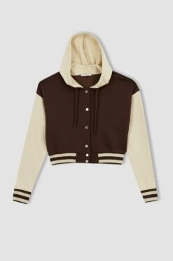 DeFacto Kolej Yaka Crop Bomber Ceket 17 DeFacto Kolej Yaka Crop Bomber Ceket -Tunik Style Z7400AZ 22WN BN1 07 01