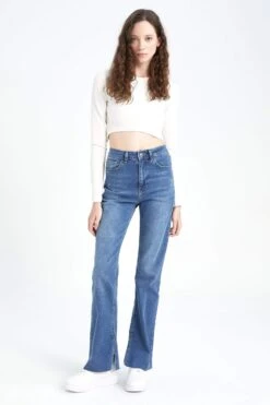 DeFacto Slim Flare Paça Ucu Kesik Uzun Pantolon -Tunik Style Z8583AZ 23SP NM28 03 03