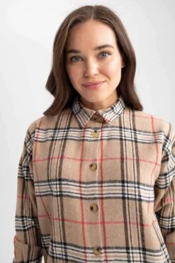 DeFacto Regular Fit Flanel Uzun Kollu Tunik -Tunik Style Z9023AZ 22AU BG31 04 02