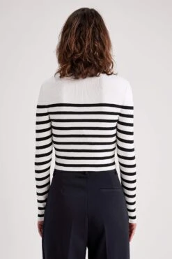 DeFacto Slim Fit Bisiklet Yaka Çizgili Crop Kazak -Tunik Style Z9142AZ 23SP ER98 10 04